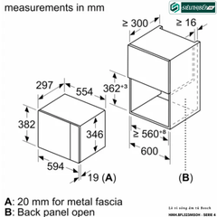 Lò vi sóng Bosch HMH BFL523MS0H - Serie 4 (20 Lít - Âm tủ)