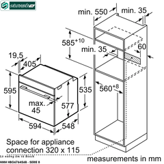 Lò nướng Bosch HMH HBG6764S6B - Serie 8 Home Connect (71 Lít - Âm tủ )