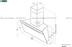 Máy hút mùi Elica MAJESTIC (Áp tường - Made in Poland)
