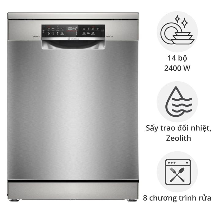 SMS6ZCI16E Máy rửa bát Bosch chính hãng sấy khô hoàn toàn (Germany)