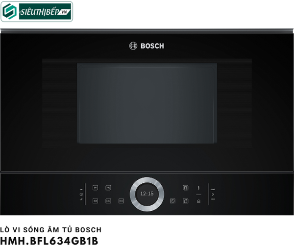Lò vi sóng Bosch HMH BFL634GS1B / HMH BFL634GB1B - Serie 8 (21 Lít - Âm tủ)