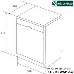 Máy rửa bát Kaff KF - BDWSI12.6 (Độc lập)