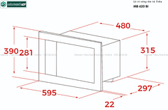 Lò vi sóng Teka MB 620 BI (20 Lít - Âm tủ)