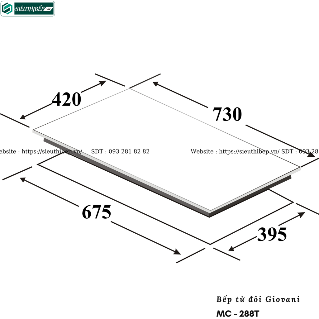 Bếp từ đôi Giovani MC - 288T