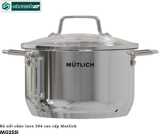 Bộ nồi chảo Mutlich MG255I (Inox 304 cao cấp)