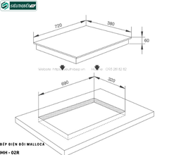 Bếp điện đôi Malloca MH - 02R