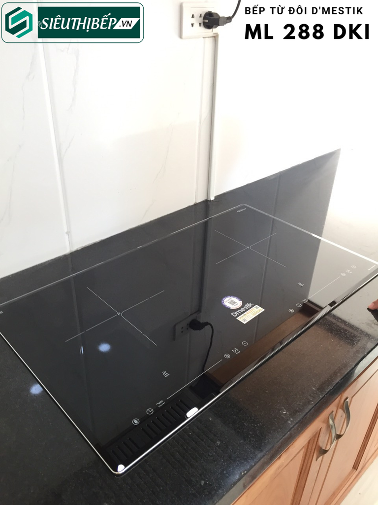 Bếp từ đôi D'mestik ML 288 DKI Inverter tiết kiệm điện