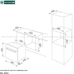 Lò kết hợp Malloca MW - 944TA (Lò nướng kết hợp vi sóng - 44L)