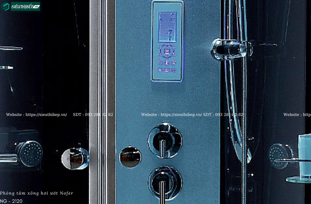 Phòng tắm xông hơi ướt Nofer NG - 2120 (Công nghệ Châu Âu)