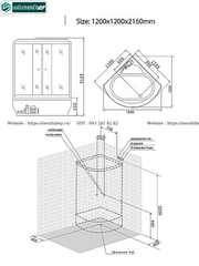 Phòng tắm xông hơi ướt Nofer NG - 2120 (Công nghệ Châu Âu)