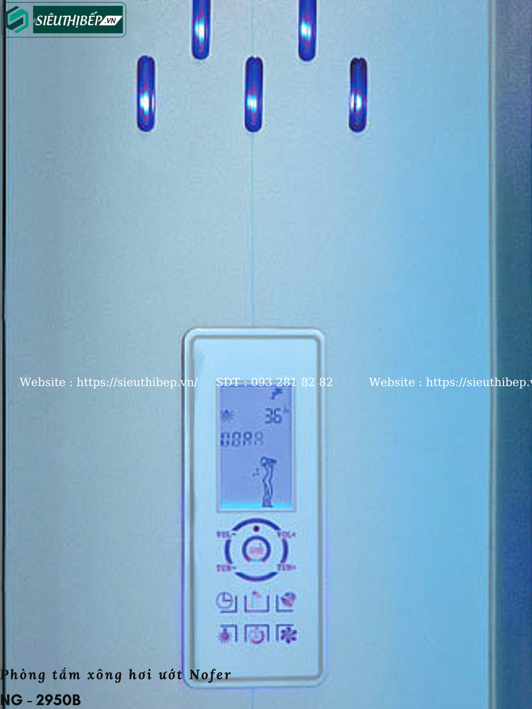 Phòng tắm xông hơi ướt Nofer NG - 2950B (Công nghệ Châu Âu)