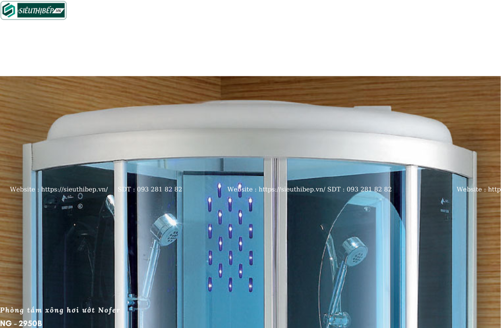 Phòng tắm xông hơi ướt Nofer NG - 2950B (Công nghệ Châu Âu)