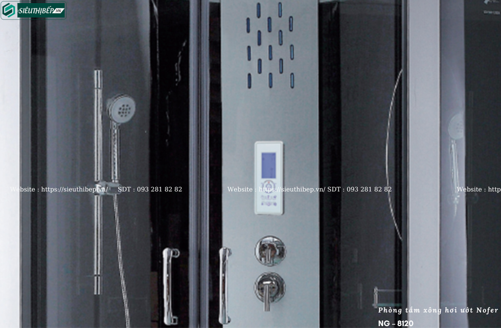 Phòng tắm xông hơi ướt Nofer NG – 8120 (Công nghệ Châu Âu)