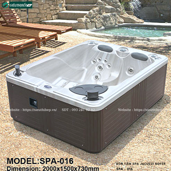Bồn tắm Spa Jacuzzi Nofer SPA - 016 (Công nghệ Châu Âu)