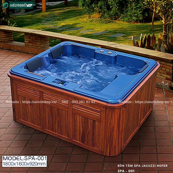 Bồn tắm Spa Jacuzzi Nofer SPA - 001 (Công nghệ Châu Âu)