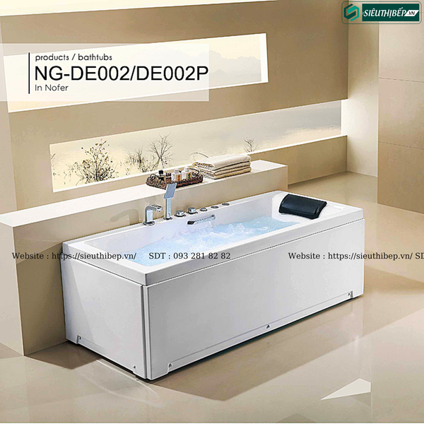 Bồn tắm massage Nofer NG - DE002 / NG - DE002P (Công nghệ Châu Âu)