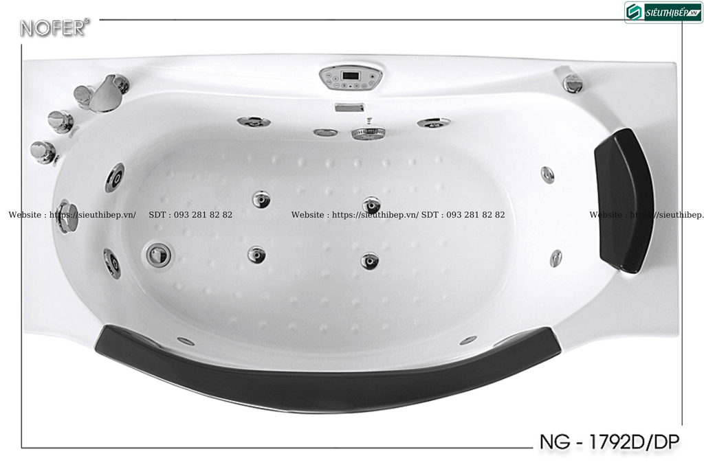 Bồn tắm massage Nofer NG - 1792D / NG - 1792DP (Công nghệ Châu Âu)