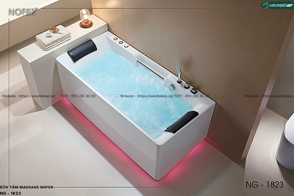 Bồn tắm massage Nofer NG - 1823 (Công nghệ Châu Âu)