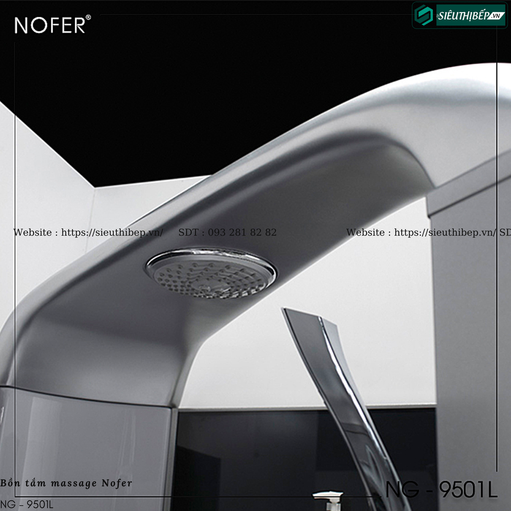 Bồn tắm massage Nofer NG - 9501L (Công nghệ Châu Âu)