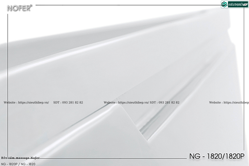 Bồn tắm massage Nofer NG - 1820P / NG - 1820 (Công nghệ Châu Âu)