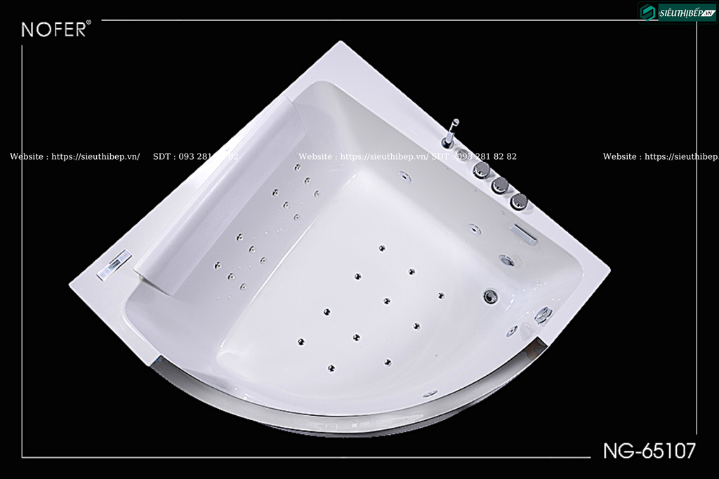Bồn tắm massage Nofer NG - 65107 (Công nghệ Châu Âu)
