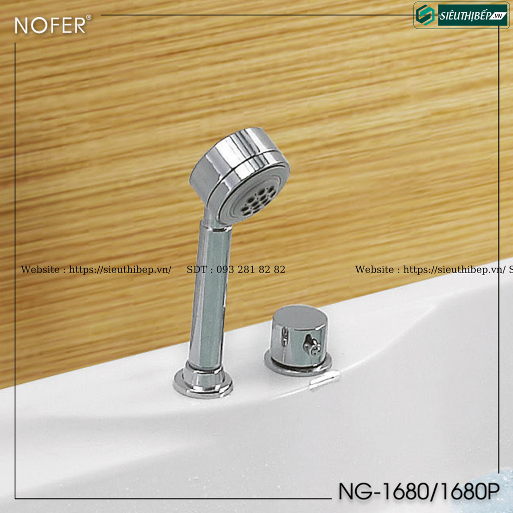 Bồn tắm massage Nofer NG - 1680 / NG - 1680P (Công nghệ Châu Âu)