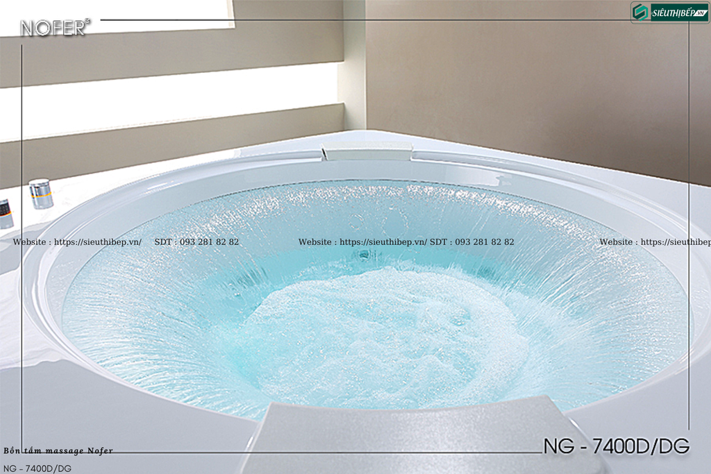 Bồn tắm massage Nofer NG - 7400D/DG (Công nghệ Châu Âu)