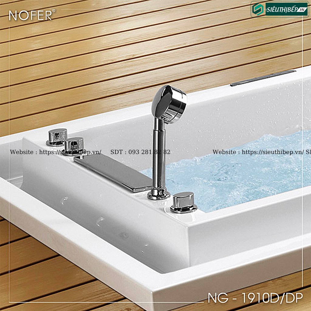 Bồn tắm massage Nofer NG - 1910D / NG - 1910DP (Công nghệ Châu Âu)