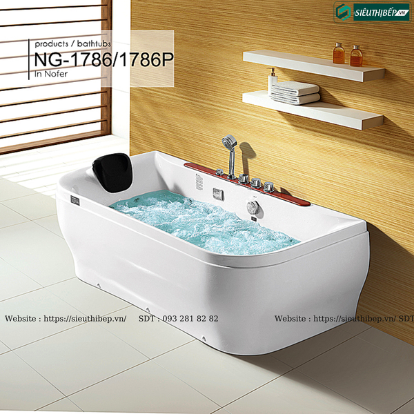 Bồn tắm massage Nofer NG - 1786 / NG - 1786P (Công nghệ Châu Âu)