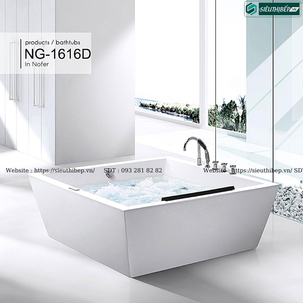 Bồn tắm massage Nofer NG - 1616D (Công nghệ Châu Âu)