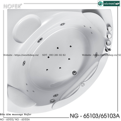 Bồn tắm massage Nofer NG - 65103/ NG - 65103A (Công nghệ Châu Âu)