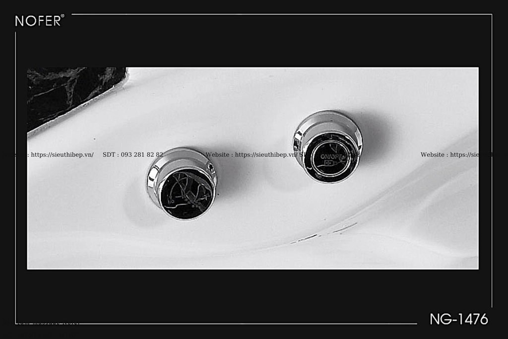 Bồn tắm massage Nofer NG - 1476D / NG - 1476DP (Công nghệ Châu Âu)