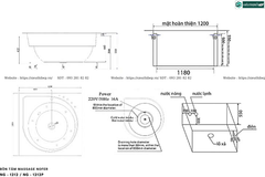 Bồn tắm massage Nofer NG - 1212 / NG - 1212P (Công nghệ Châu Âu)