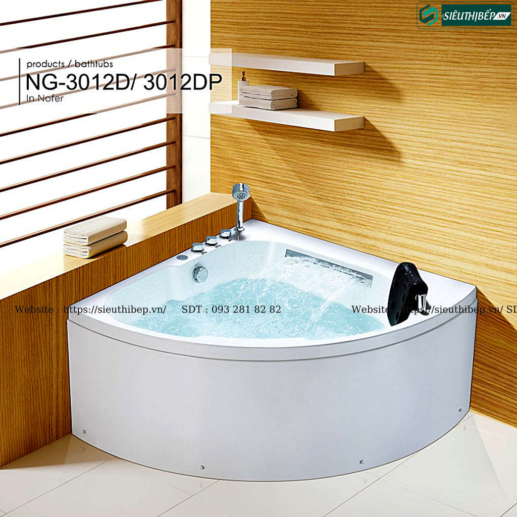 Bồn tắm massage Nofer NG - 3012D / NG - 3012DP (Công nghệ Châu Âu)