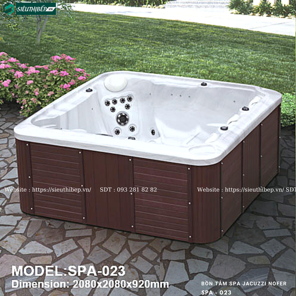 Bồn tắm Spa Jacuzzi Nofer SPA - 023 (Công nghệ Châu Âu)