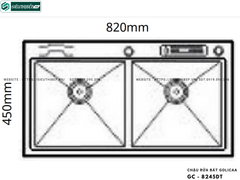 Chậu rửa bát Golicaa GC - 8245DT (Inox 304 - 2 Hộc Đều)
