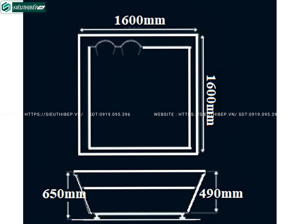 Bồn tắm Golicaa GL - 1616DV