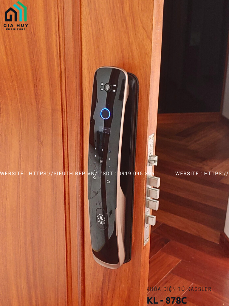 Khóa điện tử Kassler KL - 878C mở khóa bằng APP - Titan siêu bền
