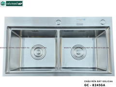 Chậu rửa bát Golicaa GC - 8245GA / GC - 8245GAB (Inox 304 / Inox Phủ Nano Đen - 2 Hộc đều)