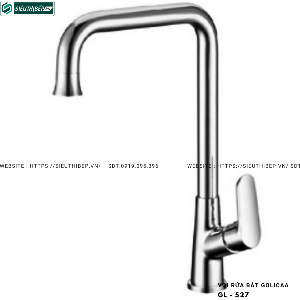 Vòi rửa bát Golicaa GL - 527 (Mạ chrome)