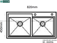 Chậu rửa bát Golicaa GC - 8245TAL (Inox 304 - 2 Hộc Lệch)