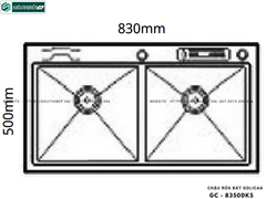 Chậu rửa bát Golicaa GC - 8350DKS (Inox 304 - 2 Hộc Đều)