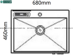 Chậu rửa bát Golicaa GA - 6846D (Inox 304 - 1 Hộc)