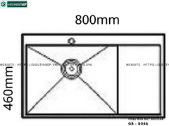 Chậu rửa bát Golicaa GB - 8046 (Inox 304 - 1 Hộc 1 Bàn Chờ)