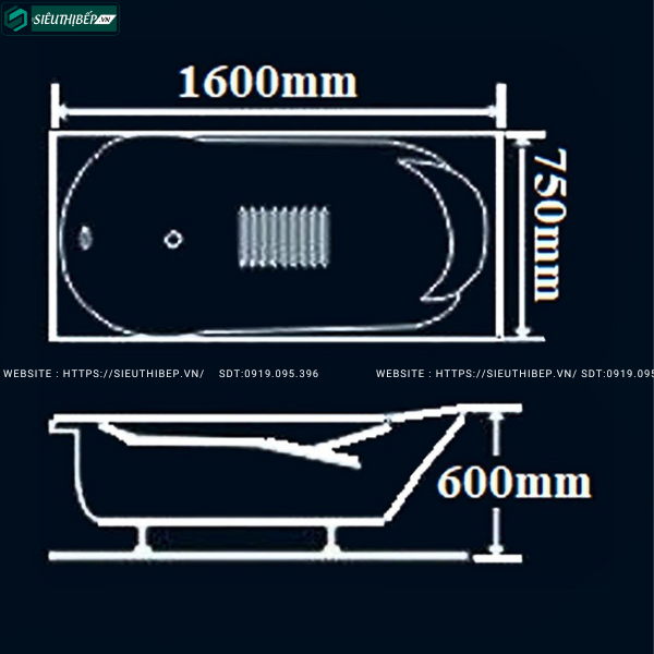 Bồn tắm Golicaa GL - 1675