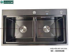 Chậu rửa bát Golicaa GC - 8245GA / GC - 8245GAB (Inox 304 / Inox Phủ Nano Đen - 2 Hộc đều)