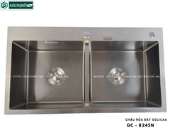 Chậu rửa bát Golicaa GC - 8245ND / GC - 8245N / GC - 8245B (Inox Phủ Nano Xám / Inox Phủ Nano Đen / Inox 304 Bóng - 2 Hộc đều)