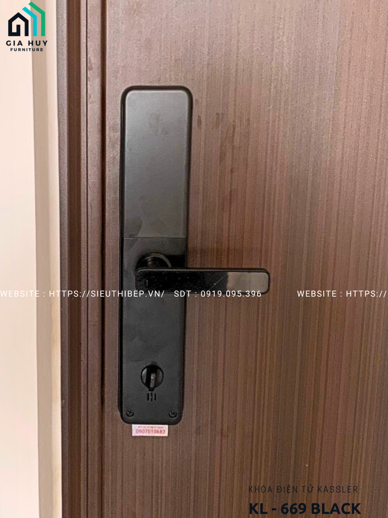 Khóa điện tử Kassler KL - 669 COPPER / KL - 669 BLACK mở khóa bằng APP điện thoại thông minh