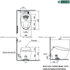 Bồn cầu thông minh TOTO CS901KVT#NW1/T53P100VR - NEOREST NX II