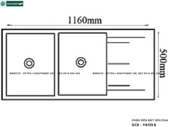 Chậu rửa bát Golicaa GCD - 11650LB (Chậu đá - 2 Hộc 1 Bàn Chờ)